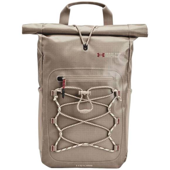 NEW UNDER ARMOUR summit backpack in timberwolf taupe / silt / cinna red - Picture 1 of 2